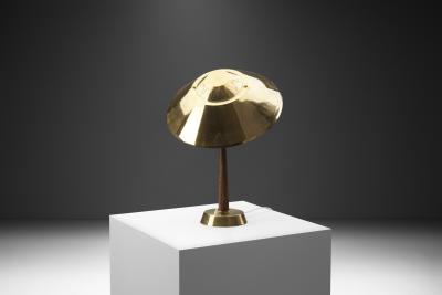  AB E Hansson Co AB E Hansson Co Brass Table Lamp with Adjustable Shade Sweden 1950s