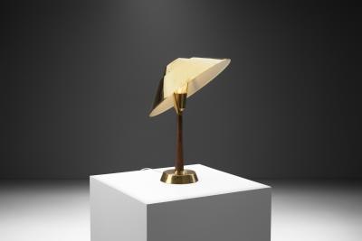  AB E Hansson Co AB E Hansson Co Brass Table Lamp with Adjustable Shade Sweden 1950s