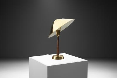  AB E Hansson Co AB E Hansson Co Brass Table Lamp with Adjustable Shade Sweden 1950s