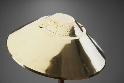  AB E Hansson Co AB E Hansson Co Brass Table Lamp with Adjustable Shade Sweden 1950s