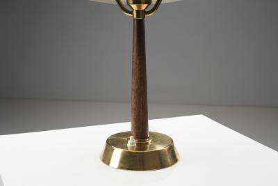  AB E Hansson Co AB E Hansson Co Brass Table Lamp with Adjustable Shade Sweden 1950s
