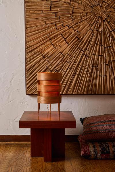  AB Ellysett 1960s Hans Agne Jakobsson Tripod Wood Table Lamp for AB Ellysett 