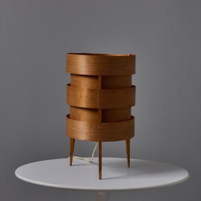  AB Ellysett 1960s Hans Agne Jakobsson Tripod Wood Table Lamp for AB Ellysett 