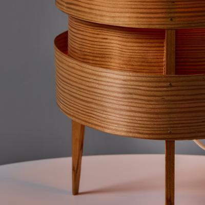  AB Ellysett 1960s Hans Agne Jakobsson Tripod Wood Table Lamp for AB Ellysett 