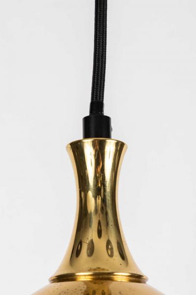  AB Markaryd 1950s Hans Agne Jakobsson Perforated Brass Pendants for Markaryd