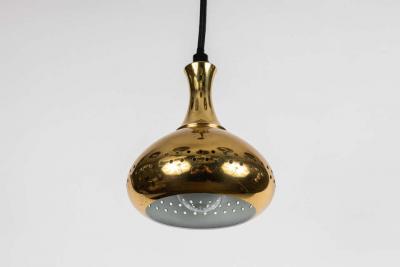  AB Markaryd 1950s Hans Agne Jakobsson Perforated Brass Pendants for Markaryd
