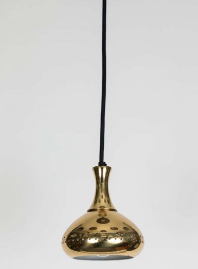  AB Markaryd 1950s Hans Agne Jakobsson Perforated Brass Pendants for Markaryd