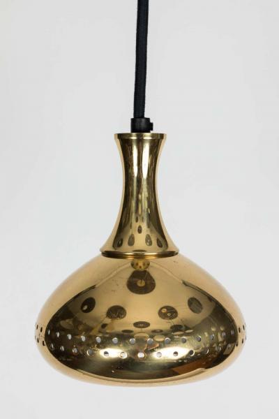  AB Markaryd 1950s Hans Agne Jakobsson Perforated Brass Pendants for Markaryd