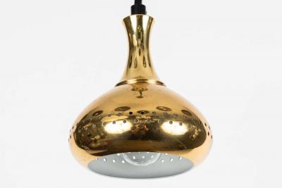  AB Markaryd 1950s Hans Agne Jakobsson Perforated Brass Pendants for Markaryd