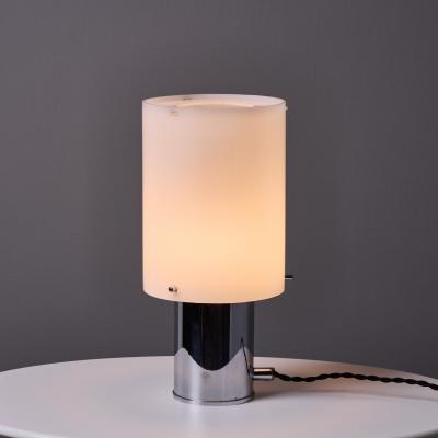  AB Markaryd 1960s Hans Agne Jakobsson Opaline Perspex and Chrome Table Lamp for Markaryd