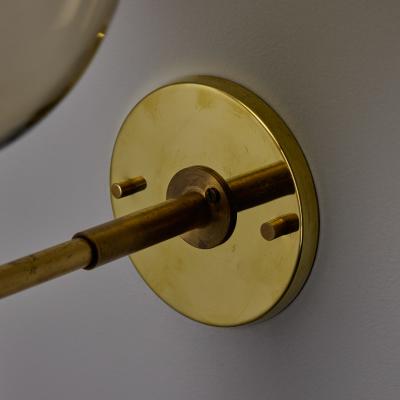  AB Markaryd 1960s Hans Agne Jakobsson V149 Glass Brass Wall Lamp for Markaryd