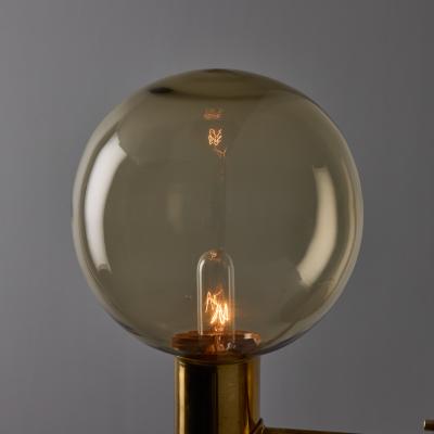  AB Markaryd 1960s Hans Agne Jakobsson V149 Glass Brass Wall Lamp for Markaryd