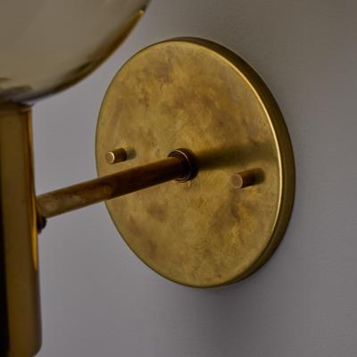  AB Markaryd 1960s Hans Agne Jakobsson V149 Glass Brass Wall Lamp for Markaryd
