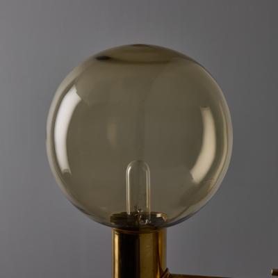  AB Markaryd 1960s Hans Agne Jakobsson V149 Glass Brass Wall Lamp for Markaryd