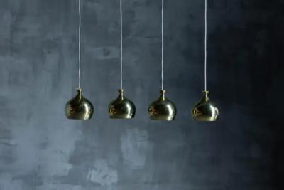  AB Markaryd Brass Pendant Lamp by Hans Agne Jakobsson for Markaryd Scandinavia 1960s
