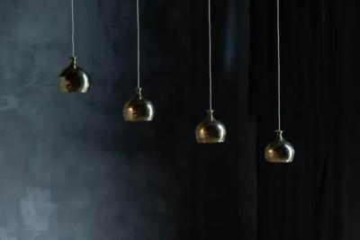  AB Markaryd Brass Pendant Lamp by Hans Agne Jakobsson for Markaryd Scandinavia 1960s