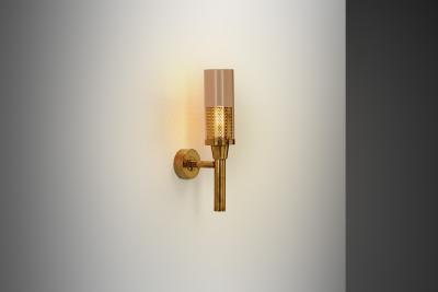  AB Markaryd Hans Agne Jakobsson Brass Wall Lamp for AB Markaryd Sweden ca 1960s