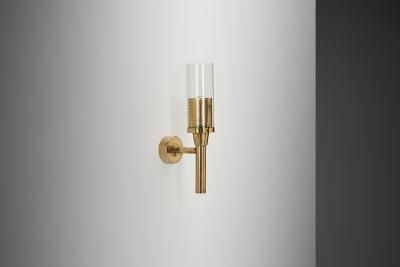  AB Markaryd Hans Agne Jakobsson Brass Wall Lamp for AB Markaryd Sweden ca 1960s