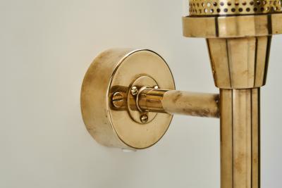  AB Markaryd Hans Agne Jakobsson Brass Wall Lamp for AB Markaryd Sweden ca 1960s