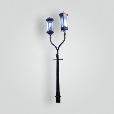  ADG Lighting 2 headed Lantern On Post