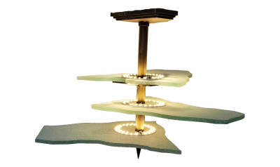 ADG Lighting 3 tier glass pendant