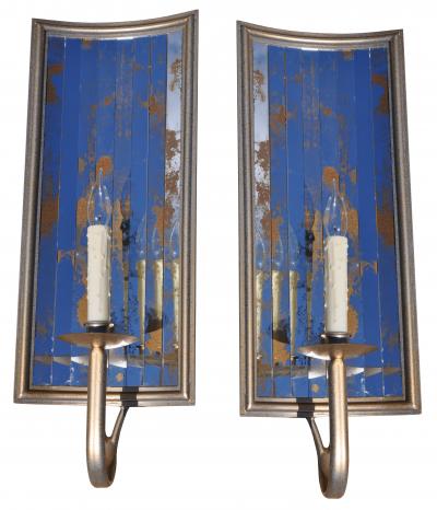  ADG Lighting 5089 Silver Scone with Antique Mirror ADG Lighting