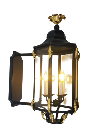  ADG Lighting Black gold Staight arm sconce
