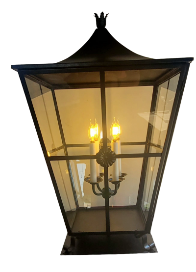  ADG Lighting Black gold pilaster lamp