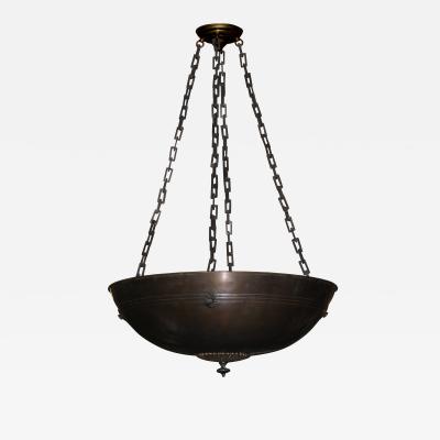  ADG Lighting Bronze Bowl Pendant Crossover Light Fixture