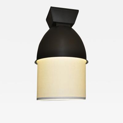  ADG Lighting Bronze and linen transitianl light fixture
