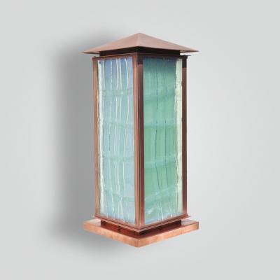  ADG Lighting Cast Glass Copper Pilaster Lantern
