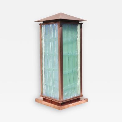  ADG Lighting Cast Glass Copper Pilaster Lantern