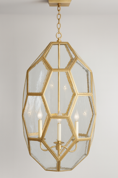 ADG Lighting Elongated Faceted Pendant Henzlik