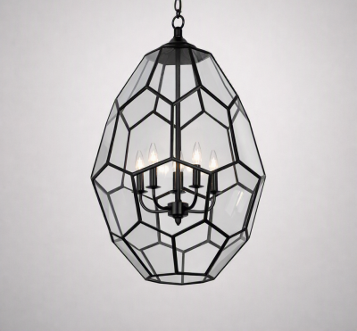  ADG Lighting Elongated Faceted Pendant Henzlik
