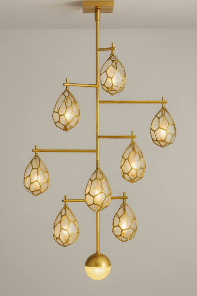  ADG Lighting Geometrical eggs nest chandelier Gerald olesker original