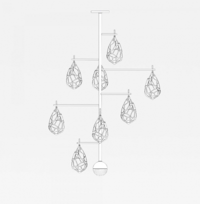  ADG Lighting Geometrical eggs nest chandelier Gerald olesker original