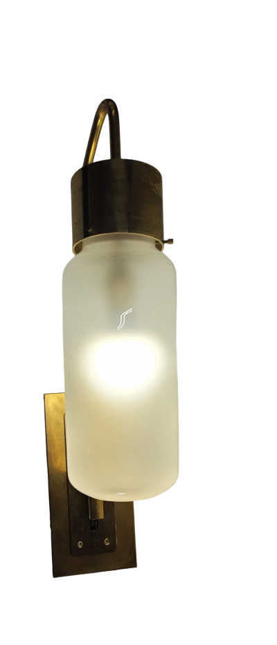  ADG Lighting Glass brass sconce refurbish
