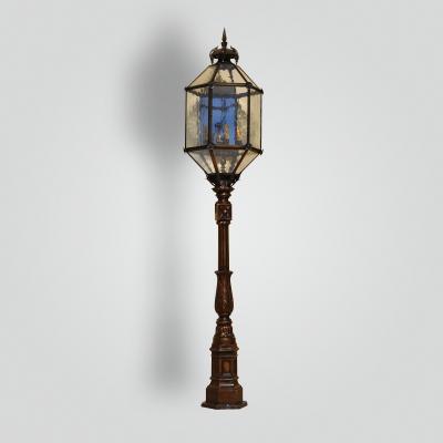  ADG Lighting Greiner Lantern On Post