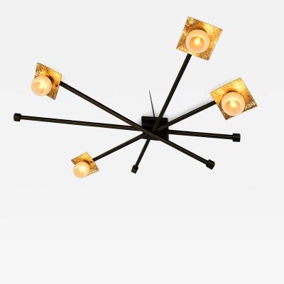  ADG Lighting Hammered stainless mid century Gerald Olesker Original Pasadena Showcase 2