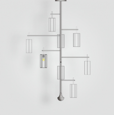  ADG Lighting Hectagon chandelier Gerald Olesker Original