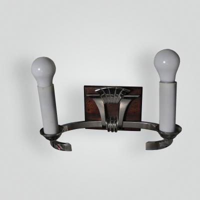  ADG Lighting Nickel Plate and Wood