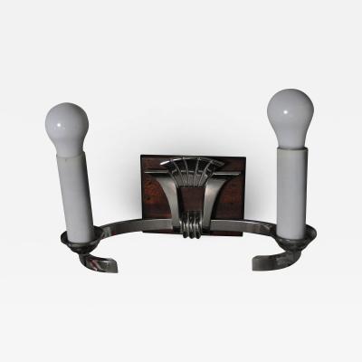  ADG Lighting Nickel Plate and Wood