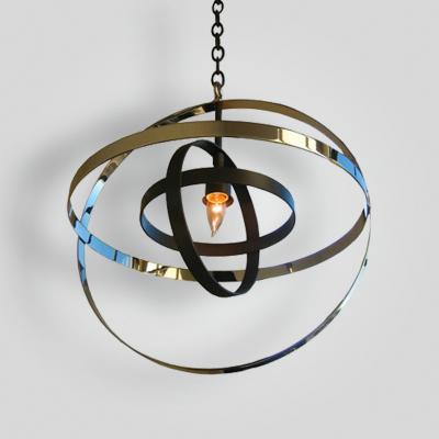  ADG Lighting Nickel and Oil Rubbed Bronze Transitional Pendant Contemporary