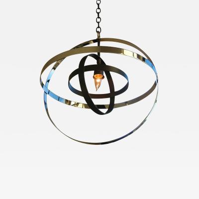 ADG Lighting Nickel and Oil Rubbed Bronze Transitional Pendant Contemporary