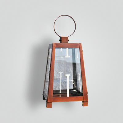  ADG Lighting Rex lantern with etched glass pattern