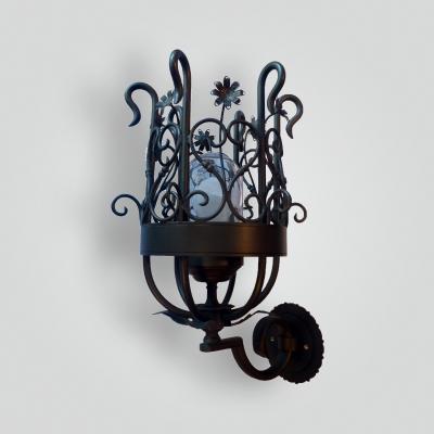  ADG Lighting Scroll and flower torchiere wall sconce