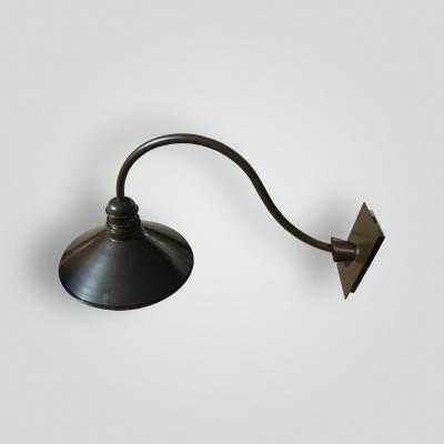  ADG Lighting Side view brass shade wall metal shade