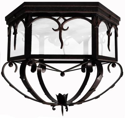  ADG Lighting Six Sided Lantern Forge Bar Details Ceiling Flush Cf 1 B