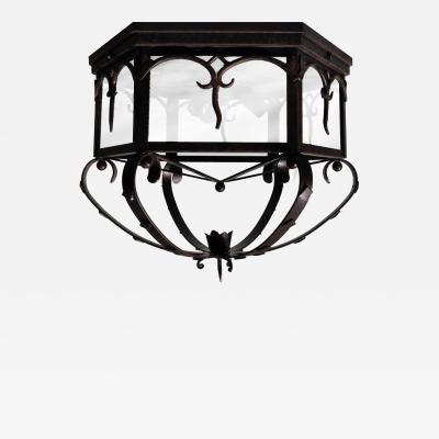  ADG Lighting Six Sided Lantern Forge Bar Details Ceiling Flush Cf 1 B
