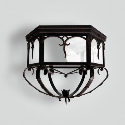  ADG Lighting Six sided lantern forge bar details